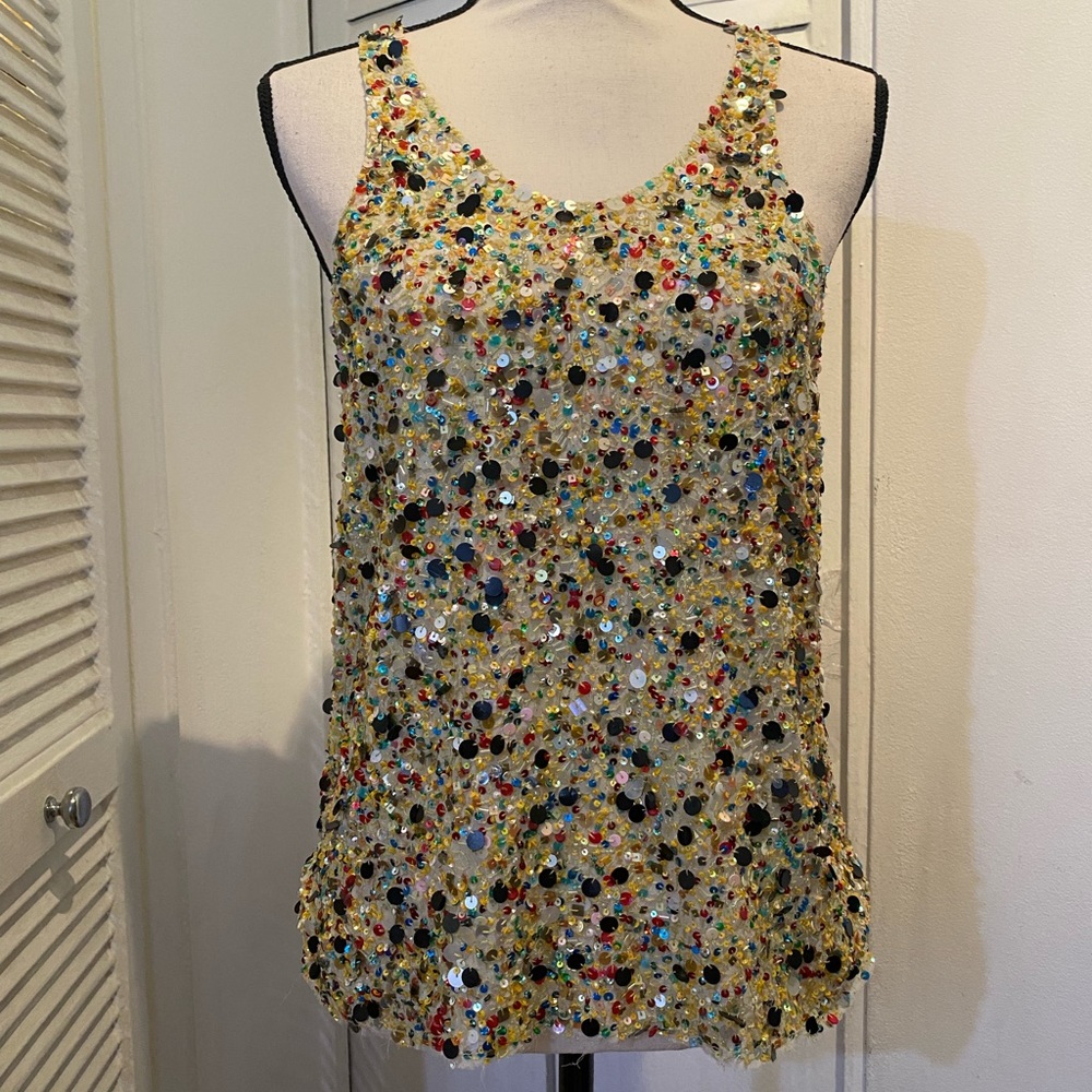 ASO SERENA VAN DER WOODSEN SEQUIN TANK -  Size 2 - Picture 8 of 11